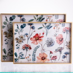 Набір підносів декоративних Flowers пластикових 2 шт.