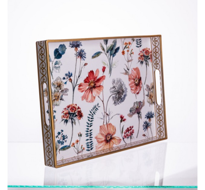 Набір підносів декоративних Flowers пластикових 2 шт.