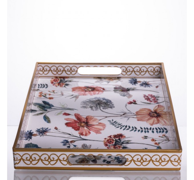 Набір підносів декоративних Flowers пластикових 2 шт.