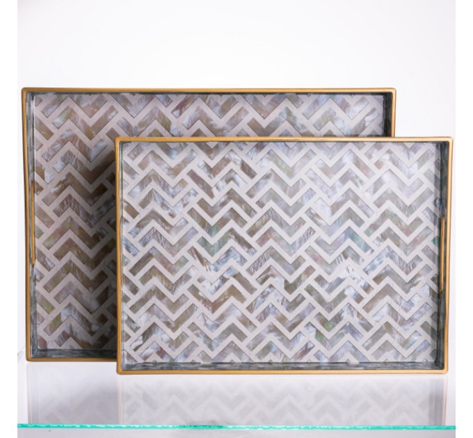 Набор декоративных подносов Mosaic пластиковых 2шт.