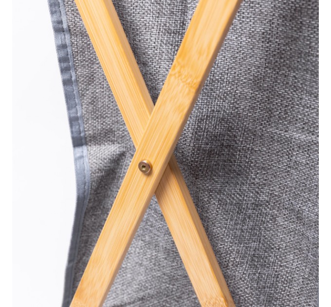 Кошик для білизни 52*30*60 см з бамбуковим каркасом