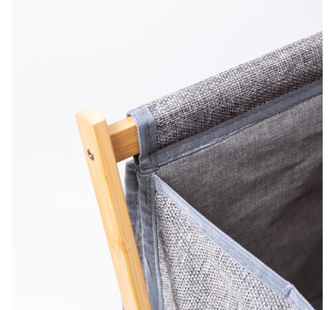 Кошик для білизни 52*30*60 см з бамбуковим каркасом