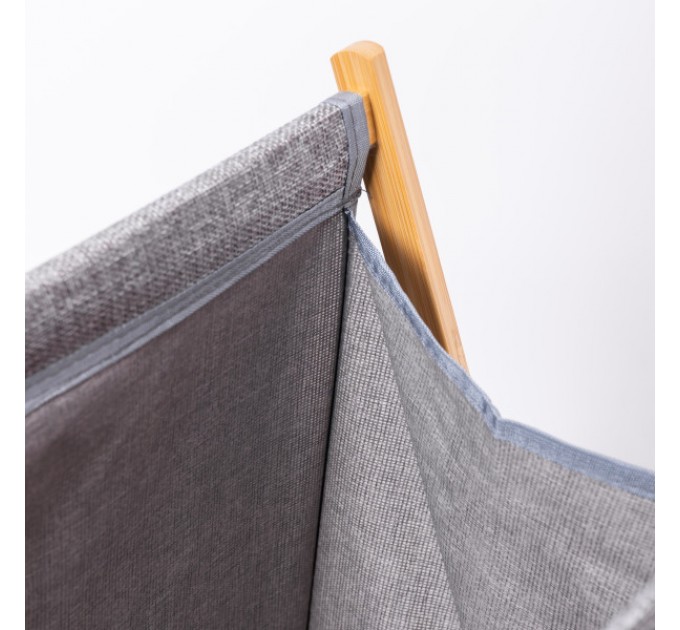 Кошик для білизни 52*30*60 см з бамбуковим каркасом