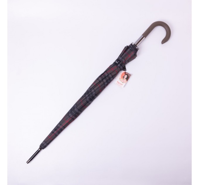 Парасоля тростина напівавтомат складна 117 см, сірий