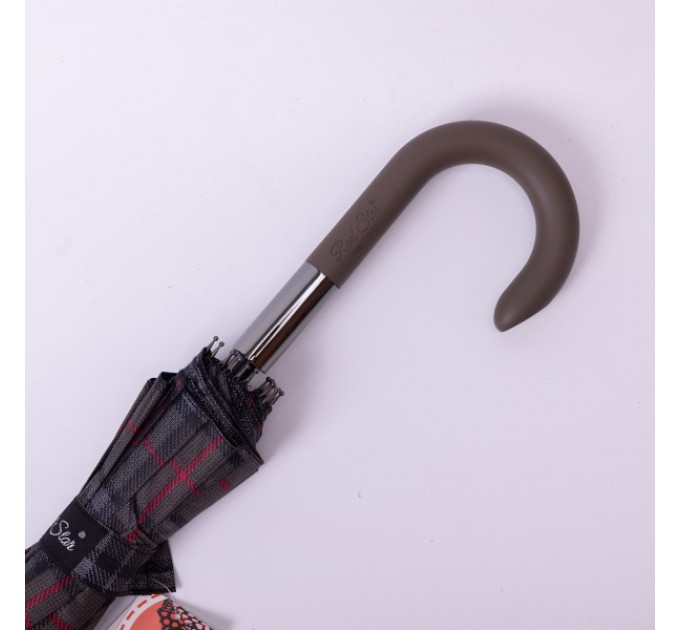 Парасоля тростина напівавтомат складна 117 см, сірий