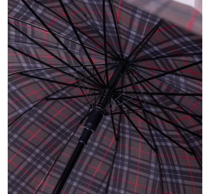 Парасоля тростина напівавтомат складна 117 см, сірий