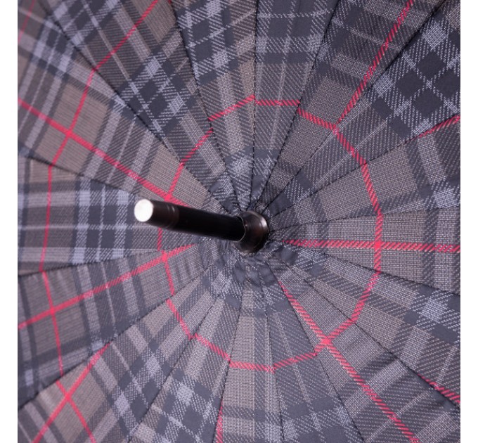 Парасоля тростина напівавтомат складна 117 см, сірий