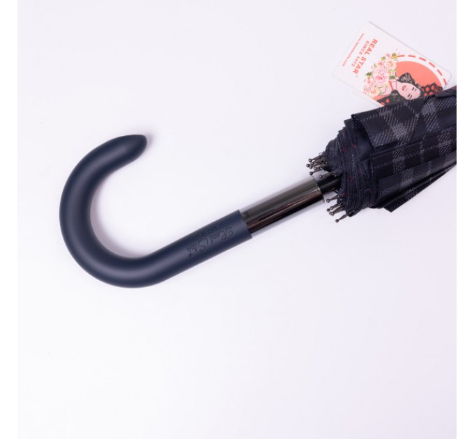 Зонтик трость полуавтомат сложный 117 см, синий