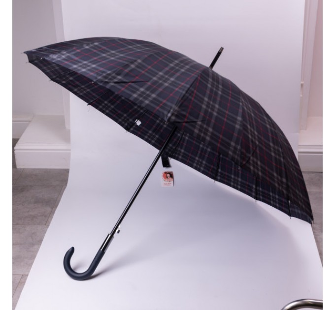 Зонтик трость полуавтомат сложный 117 см, синий Зонтик трость полуавтомат сложный 117 см, синий