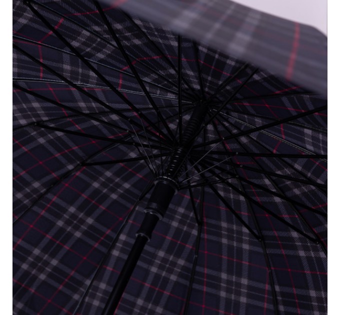 Зонтик трость полуавтомат сложный 117 см, синий