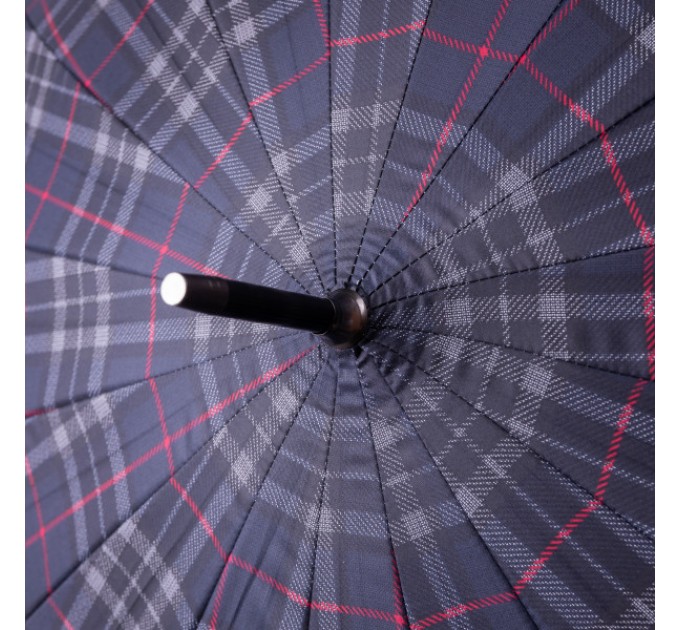 Зонтик трость полуавтомат сложный 117 см, синий