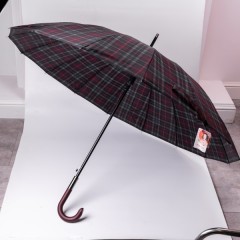 Парасоля тростина напівавтомат складна 117 см, червоний