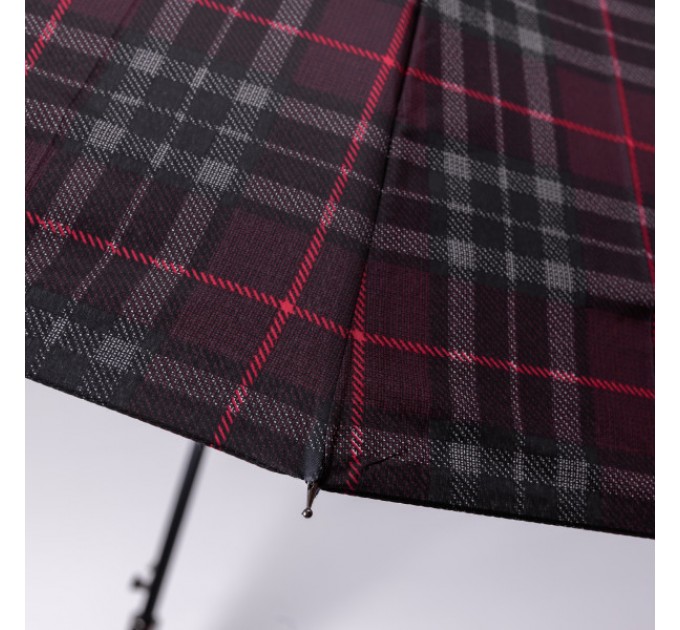 Парасоля тростина напівавтомат складна 117 см, червоний