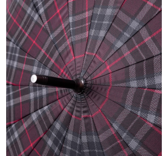 Парасоля тростина напівавтомат складна 117 см, червоний