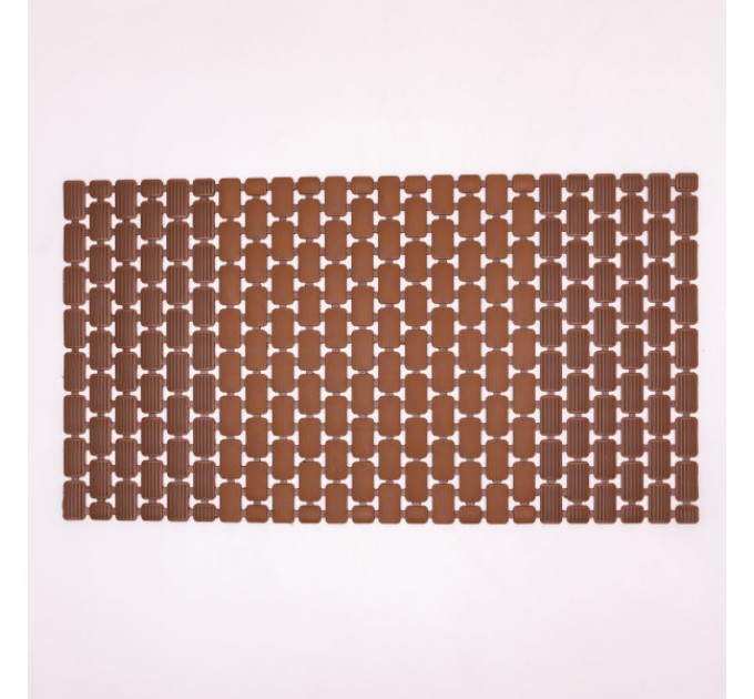 Килимок для душового піддону протиковзкий 73*40 см, коричневий
