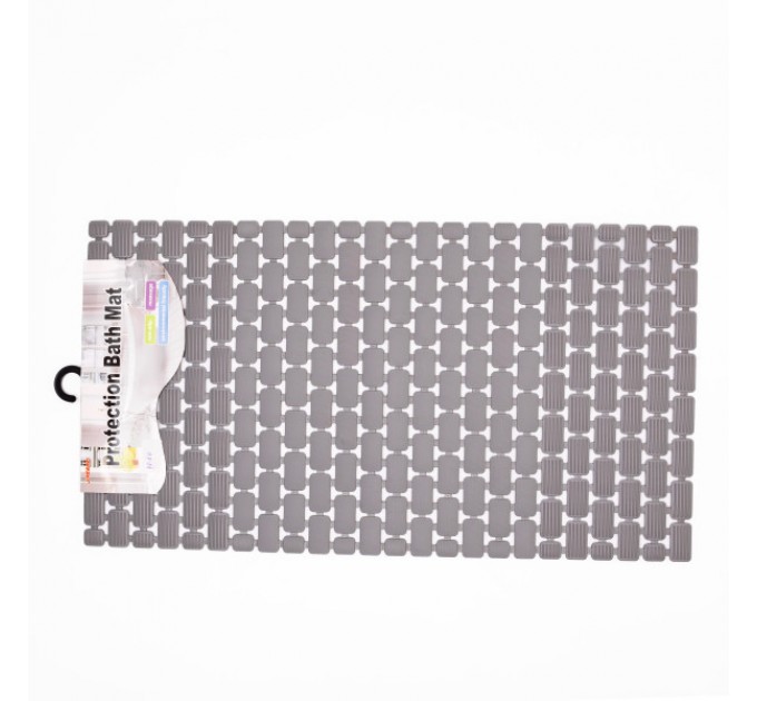 Килимок для душового піддону протиковзкий 73*40 см, сірий
