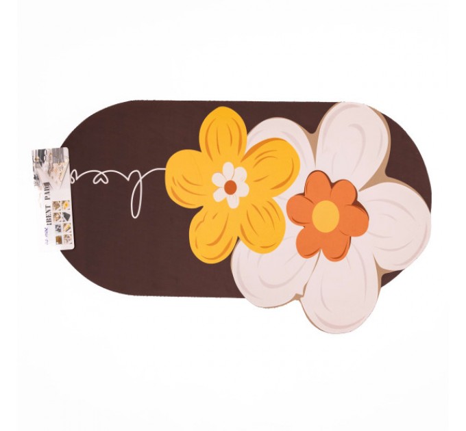 Килимок вологопоглинаючий для ванної кімнати 75*45 см, коричневий