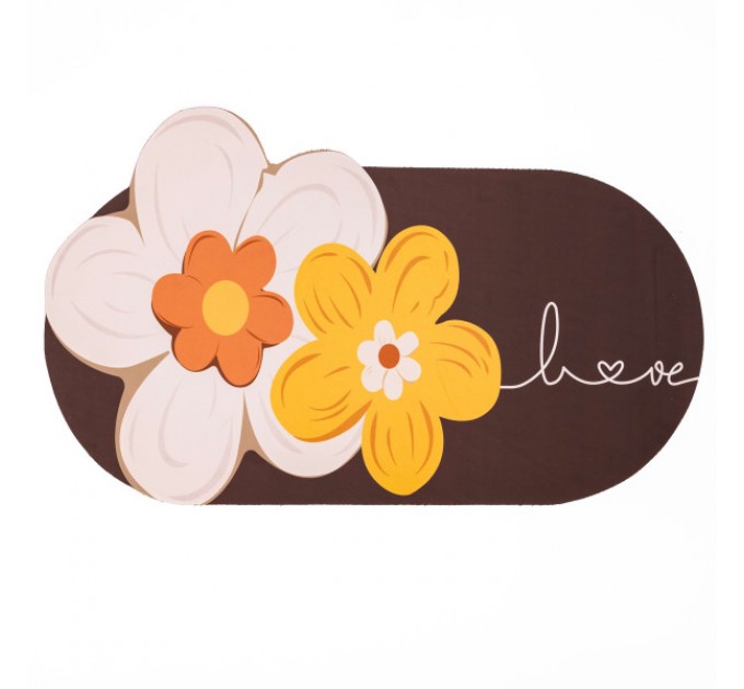 Килимок вологопоглинаючий для ванної кімнати 75*45 см, коричневий