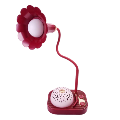 Дитяча настільна лампа-нічник Проекція зоряного неба акумуляторна, червона