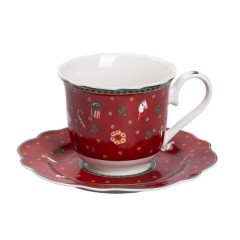Чашка порцелянова Christmas з блюдцем
