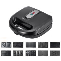 Мультипекар SOKANY SK-08021 на 10 пластин з антипригарним покриттям, чорний