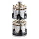 Набір баночок для спецій на підставці 12 штук, білий мармур