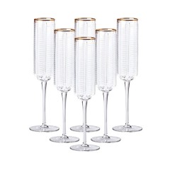 Набір келихів для шампанського Stunning 6 штук по 300 мл, прозорий
