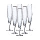 Набір келихів для шампанського Stunning фактурних 6 штук по 250 мл, прозорий