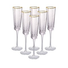 Набір келихів для шампанського Triangle 6 штук по 200 мл, прозорий