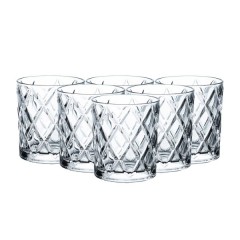 Набір склянок із товстого скла під кришталь 6 штук по 300 мл, прозорий