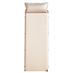 Надувний матрац автоматичний 175*65*4 см з подушкою, бежевий