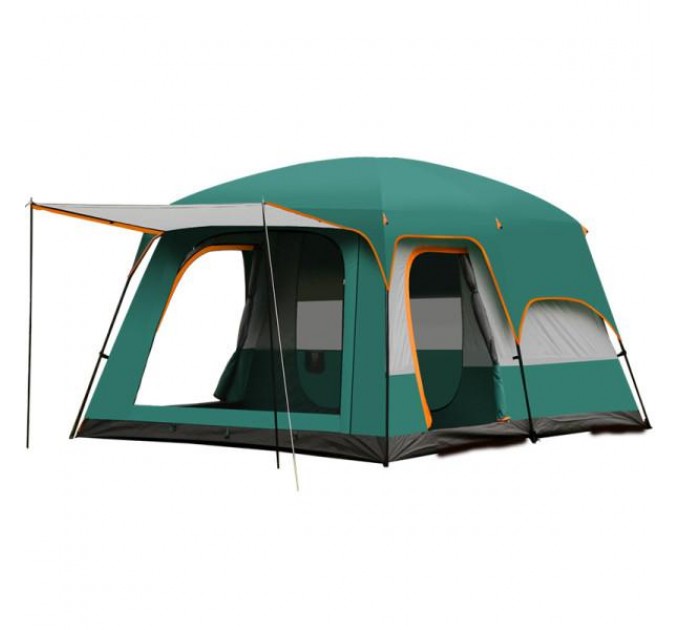 Намет кемпінговий на 6-8 осіб 380*260*190 см з тентом, зелений