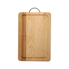 Обробна дошка прямокутна 20*30 см з металевою ручкою, ясен