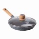 Сковорода з антипригарним мармуровим покриттям та кришкою 26 см, сірий