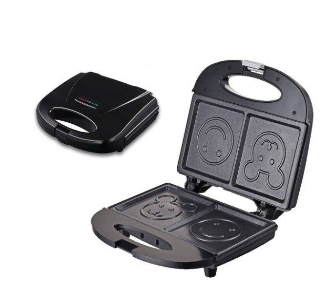 Вафельниця Sokany SK-128 для випікання мультяшних панкейків, чорний