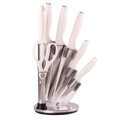 Набор кухонных ножей 7 предметов, белый.