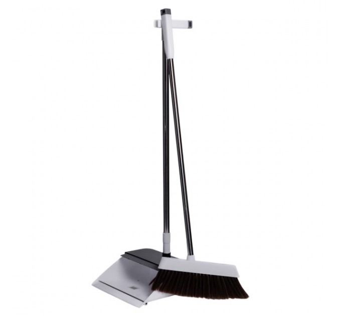 Комплект для прибирання віник з совком, білий