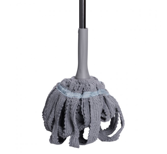 Швабра-моп веревочная для мытья полов 134 см, серый