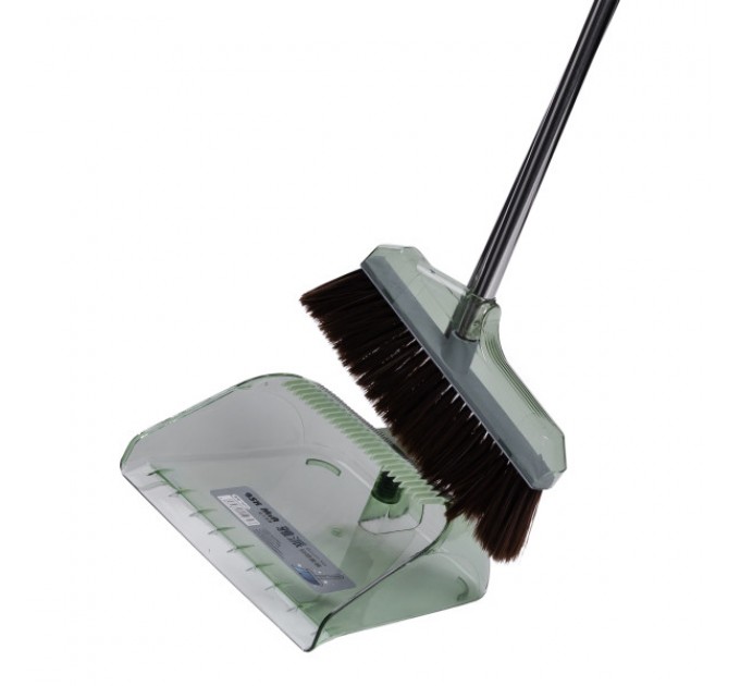 Комплект для прибирання віник з совком 105 см, зелений