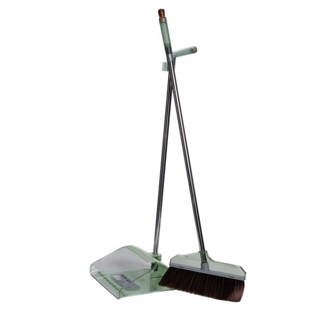 Комплект для прибирання віник з совком 105 см, зелений