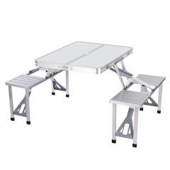 Стіл-трансформер для кемпінгу алюмінієвий 86*67*67 см