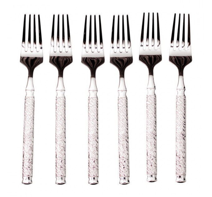 Набір десертних виделок ELEGANCE 6 штук із нержавіючої сталі