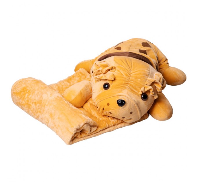 Іграшка-подушка з пледом Шарпей 120*160см, рудий