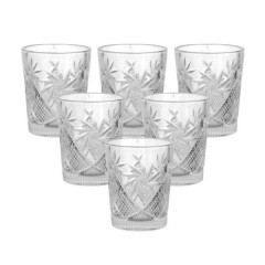 Набір чарок для напоїв 6 штук по 50 мл із товстого скла, прозорий