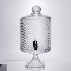 Лимонадниця  на ніжці з краном 4.5 л скляна