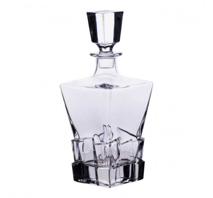 Декантер для віскі Luxury Style 1 л із товстого скла, прозорий
