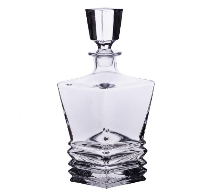 Декантер для віскі Crystal Glass 1 л із товстого скла, прозорий Декантер для віскі Crystal Glass 1 л із товстого скла, прозорий