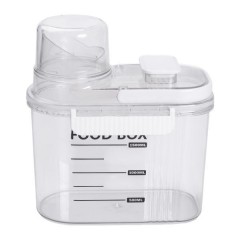 Контейнер для зберігання сипучих продуктів з кришкою дозатором 2 л, білий