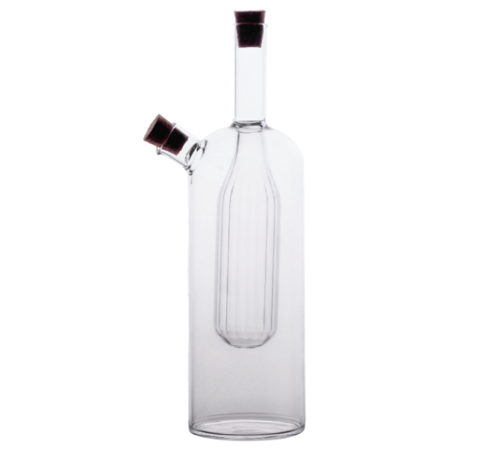 Пляшка для олії та оцту подвійна Paci 100/400 мл скляна