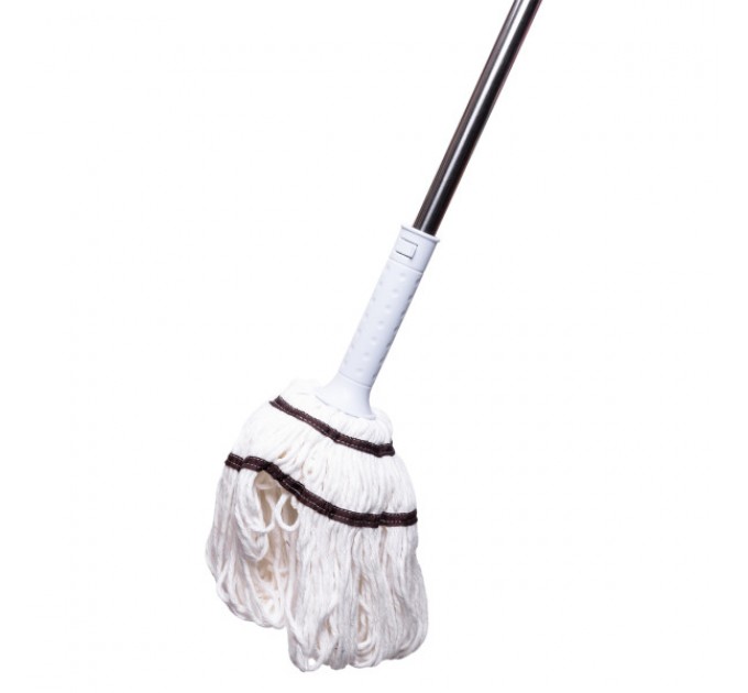Швабра мотузкова для миття підлоги 135 см, блакитний